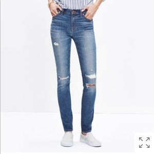 madewell rip & repair high riser skinny